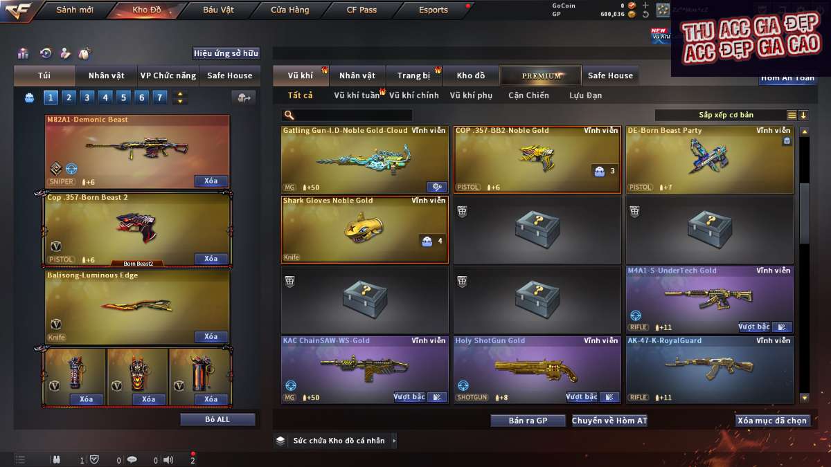 shop acc cf uy tin gia re